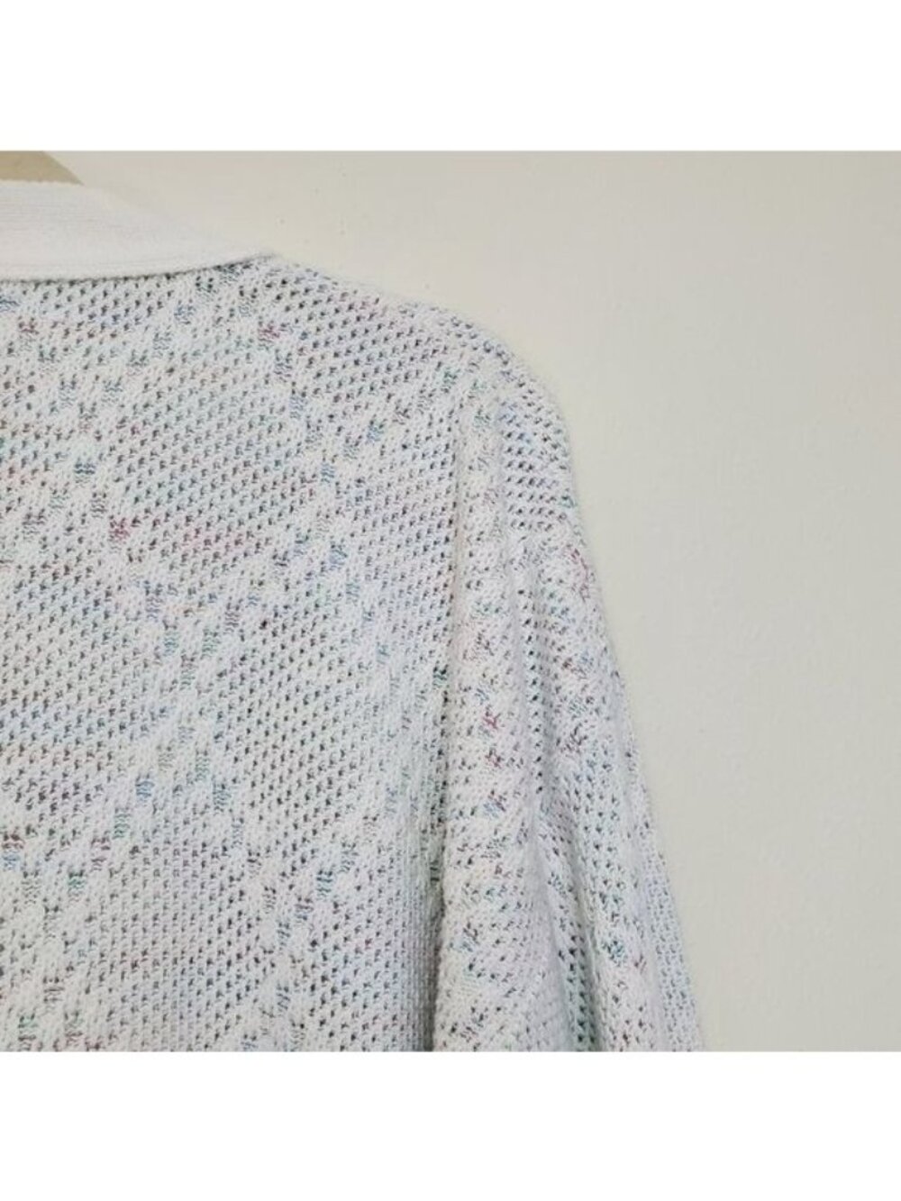 Vintage multi colored geometric knit cardigan - Picture 8 of 9